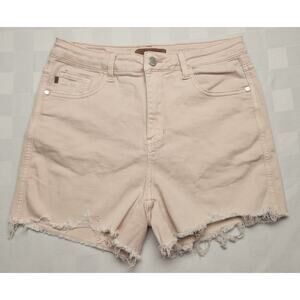 Judy Blue Womens Size Large Light‎ Pink Shorts Frayed Raw Hem 29" Waist